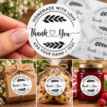 Personalised Homemade With Love Sticker