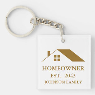 Personalised Homeowner Realtor Closing Gift Key Ring