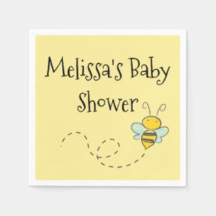 Personalised Honey Bee Baby Shower Napkin