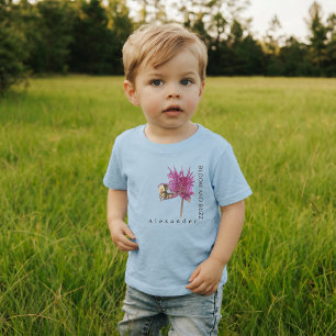 Personalised Honey Bee Wildflower Earthy Toddler T-Shirt
