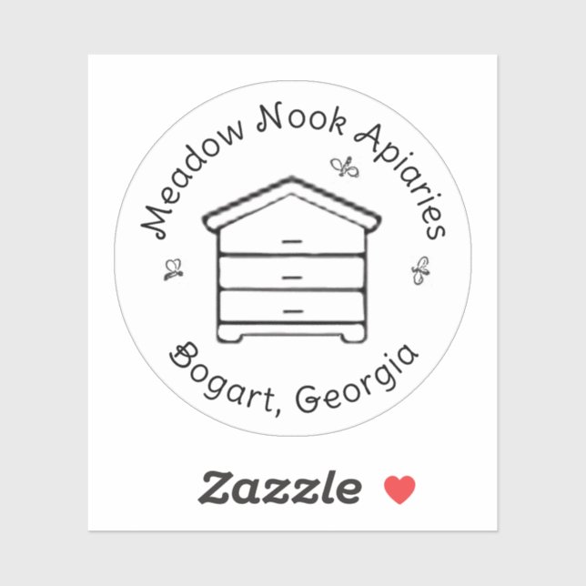 Personalised Honey Hive Bee Apiary Beekeeper Logo (Sheet)