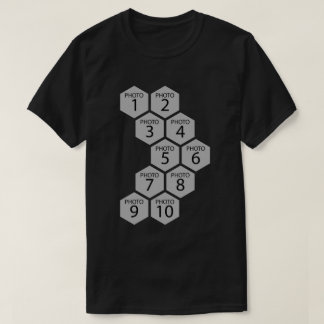 Personalised Honeycomb 10 Photo Collage T-Shirt