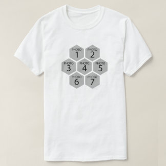 Personalised Honeycomb 7 Photo Collage T-Shirt