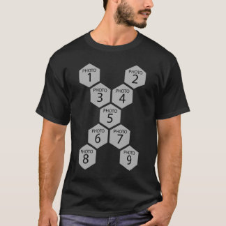 Personalised Honeycomb 9 Photo Collage T-Shirt