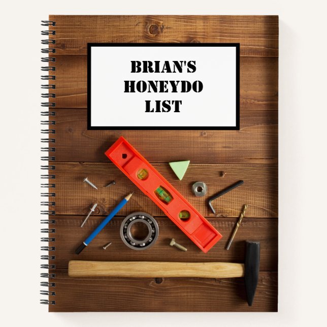 Personalised Honeydo Project Notebook (Front)