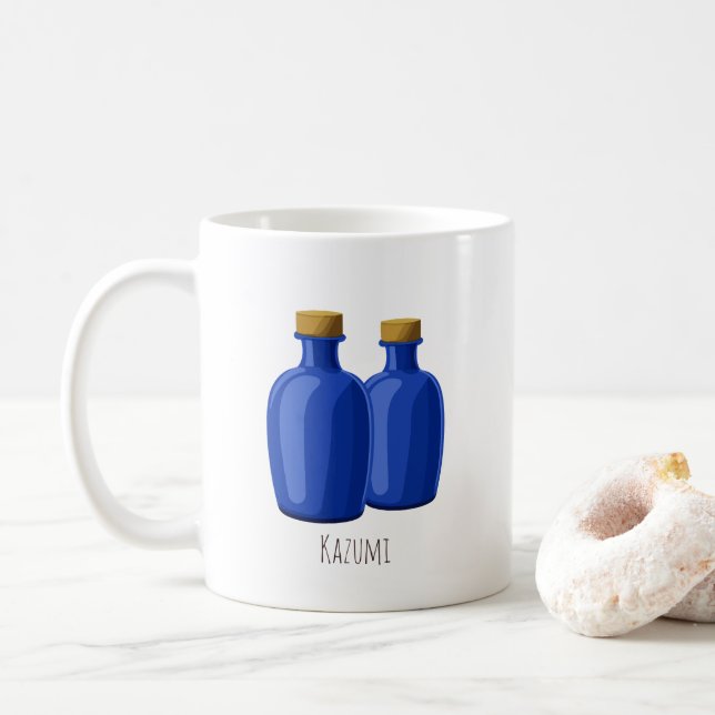Personalised Ho'oponopono & Blue Bottles Coffee Mug (With Donut)