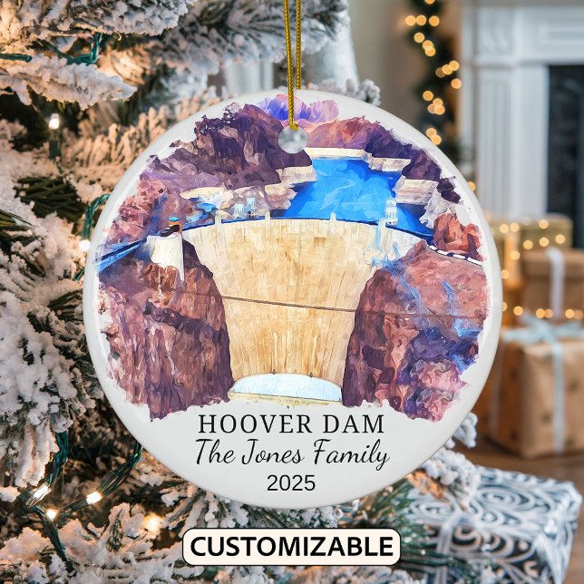 Personalised Hoover Dam Ornament, Nevada Arizona Ceramic Ornament (Creator Uploaded)