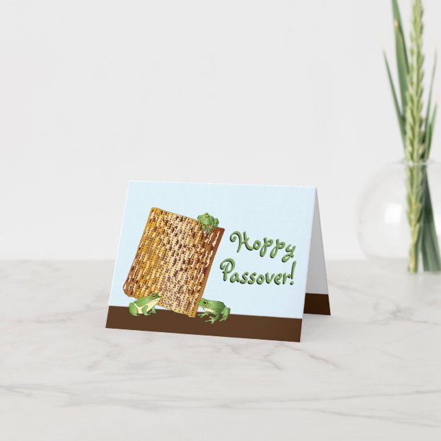 Personalised Hoppy Passover Holiday Greeting Card (Front)