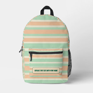 Personalised Horizontal Stripe Backpack