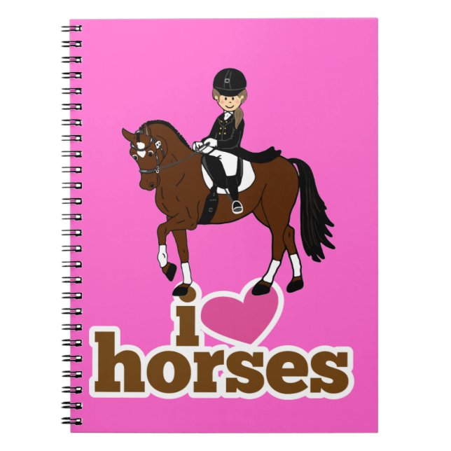 Personalised Horse and Rider Dressage Accessory Notebook (Front)