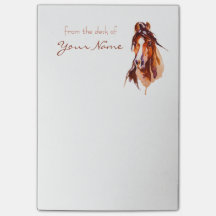 Personalised Horse Art Post-it Notes