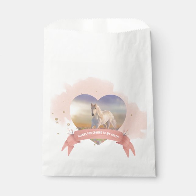 Personalised Horse Birthday Party Favour Bag (Front)