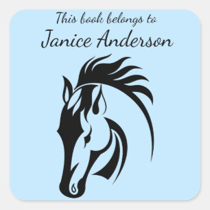 Personalised Horse Bookplate Sticker
