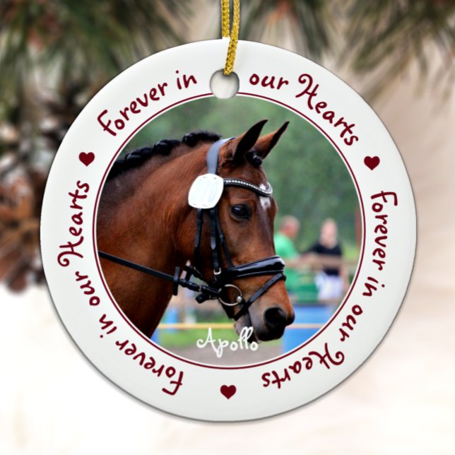 Personalised Horse Keepsake Pet Memorial Ceramic Ornament (Creator Uploaded)