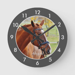 Personalised Horse Large Clock