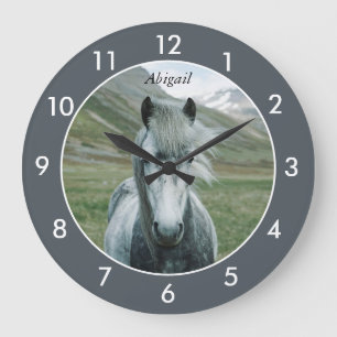 Personalised Horse Large Clock