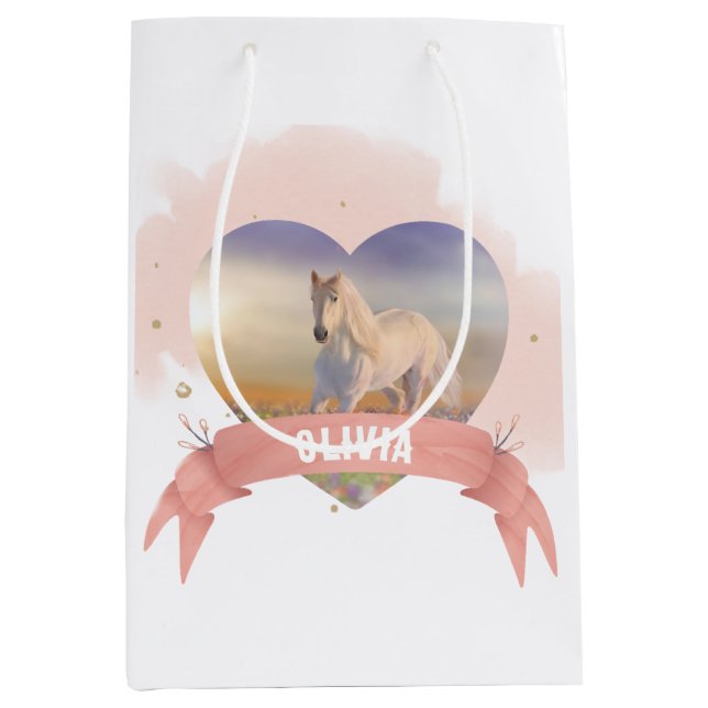 Personalised Horse Medium Gift Bag (Front)