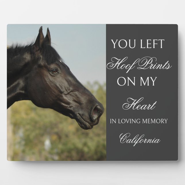 Personalised Horse Memorial Plaque Custom photo (Front)