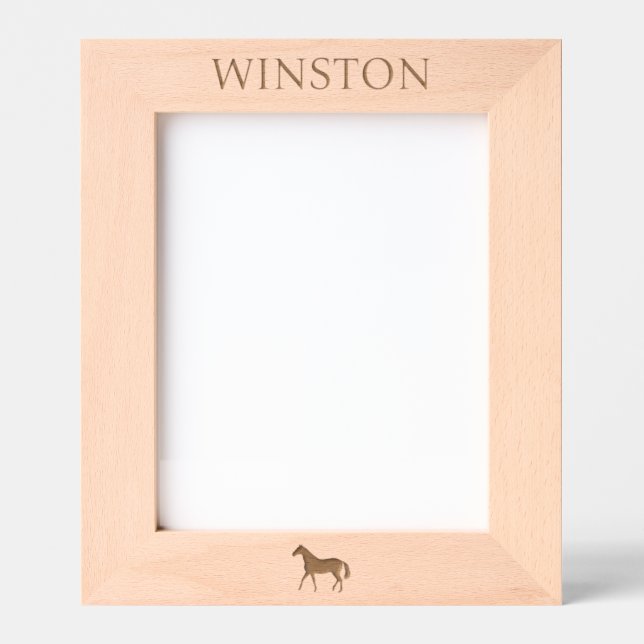 Personalised Horse Name Equestrian Custom Etched Frames (Front)