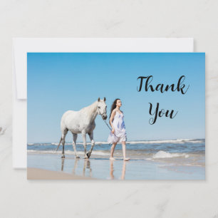 Personalised Horse Owner Photo Equestrian Thank You Card