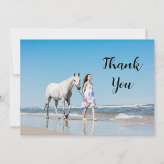 Personalised Horse Owner Photo Equestrian Thank You Card