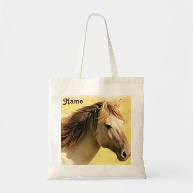 Personalised Horse Painting Tote Bag (Front)