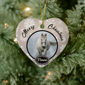 Personalised Horse Pet Ornament Photo Name Year