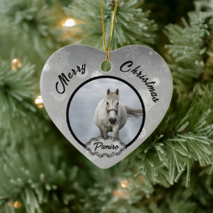 Personalised Horse Pet Ornament Photo Name Year