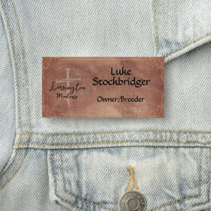 Personalised Horse Ranch Business Cross Name Tag