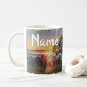 Personalised Horses Ranch Farm Design Coffee Mug