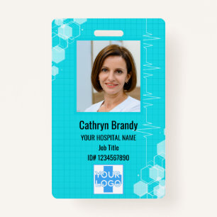 Personalised Hospital Employee ID, Photo and Name ID Badge