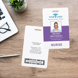 Personalised Hospital Employee Logo and Photo ID Badge