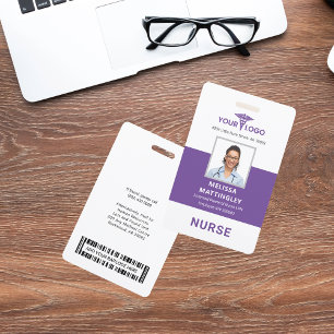 Personalised Hospital Employee Logo and Photo ID ID Badge