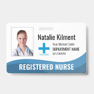 Personalised Hospital Employee Logo Photo and ID Badge