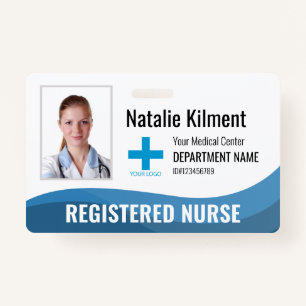 Personalised Hospital Employee Logo Photo and ID ID Badge