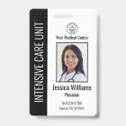 Personalised Hospital Employee Logo Photo Black ID