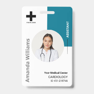 Personalised Hospital Employee Logo & Photo ID Ba Badge