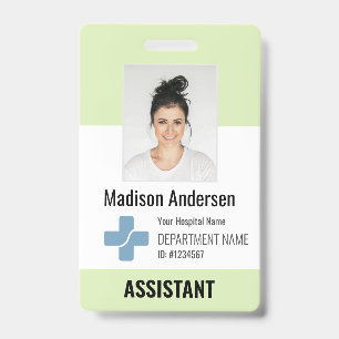 Personalised Hospital Employee Logo & Photo ID Bad Badge