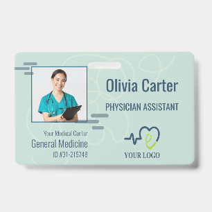 Personalised Hospital Employee Logo & Photo ID Bad Badge