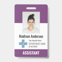 Personalised Hospital Employee Logo & Photo ID Bad
