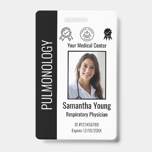 Personalised Hospital Employee Logo & Photo ID Badge (Front)