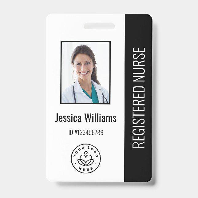 Personalised Hospital Employee Logo & Photo ID Badge (Front)