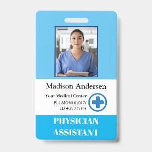 Personalised Hospital Employee Logo & Photo ID Badge