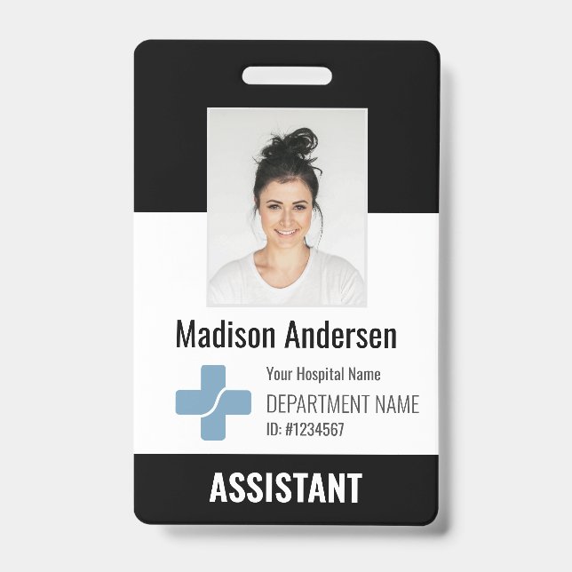 Personalised Hospital Employee Logo & Photo ID Badge (Front)