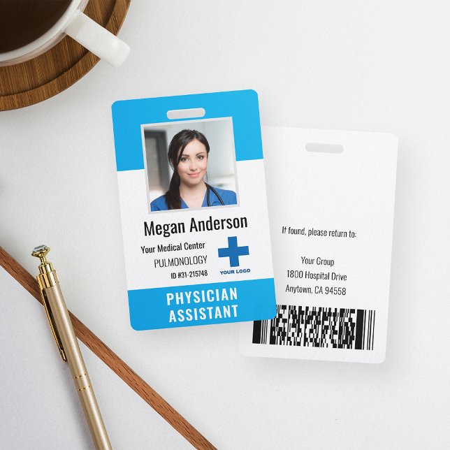 Personalised Hospital Employee Logo & Photo ID Badge (Creator Uploaded)