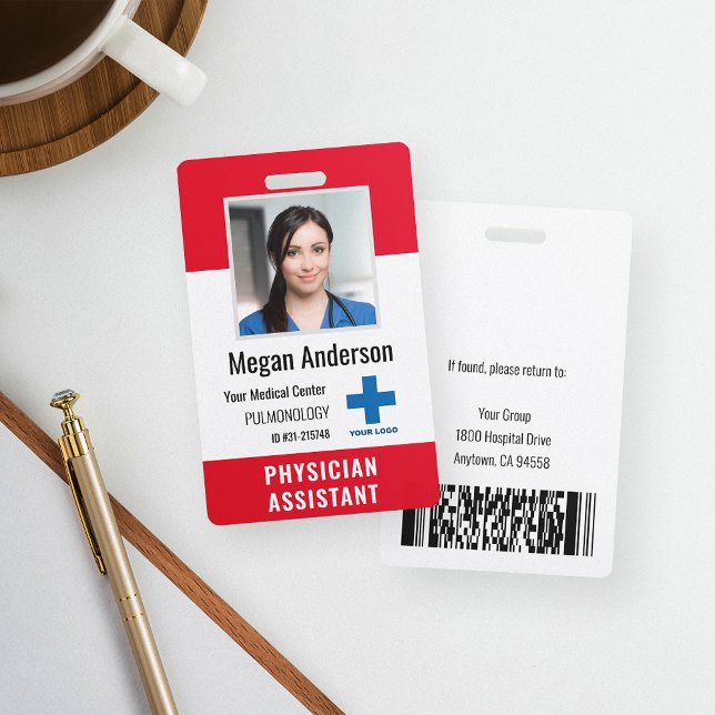 Personalised Hospital Employee Logo & Photo ID Badge (Creator Uploaded)