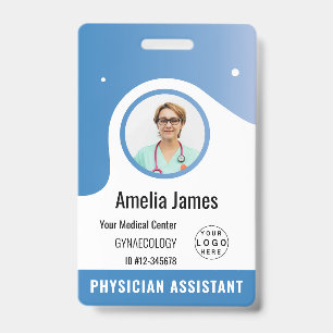 Personalised Hospital Employee Logo & Photo ID Badge