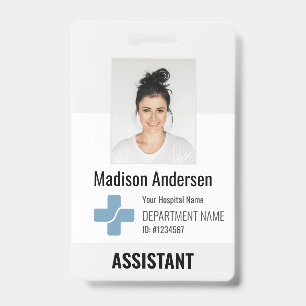 Personalised Hospital Employee Logo & Photo ID Badge