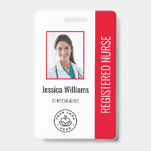 Personalised Hospital Employee Logo & Photo ID Badge