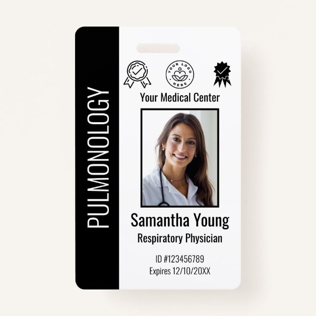 Personalised Hospital Employee Logo & Photo ID ID Badge (Front)